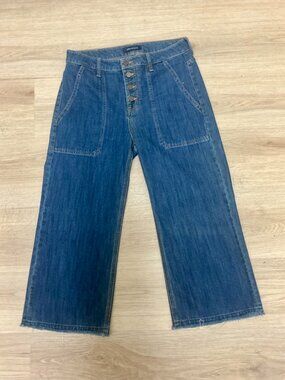 Ei8ht Dreams Cropped Wide Leg Jeans Dark Wash Size 27